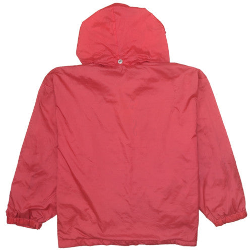 Concept Clean Red Hooded Windbreaker Jacket Women 2XL