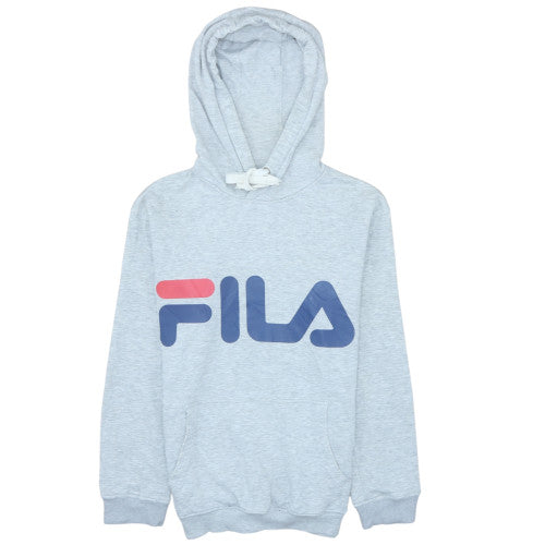 FILA Men's Grey Pullover Hoodie XS Regular Fit Logo Sweatshirt