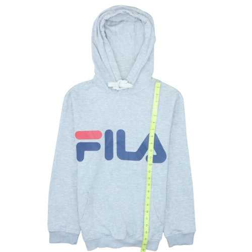 FILA Men's Grey Pullover Hoodie XS Regular Fit Logo Sweatshirt