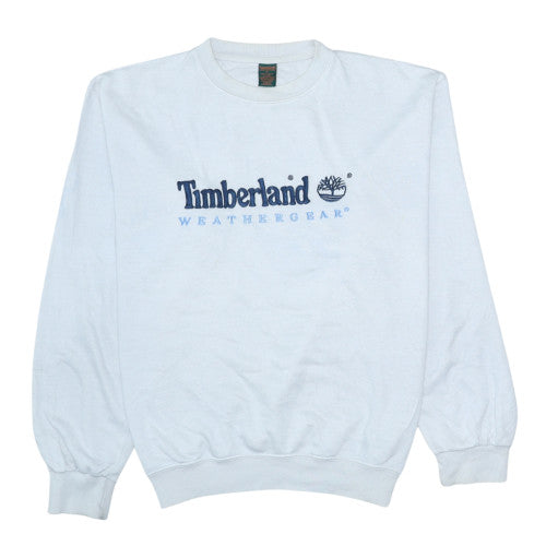 Timberland Mens White Crew Neck Embroidered Sweatshirt M