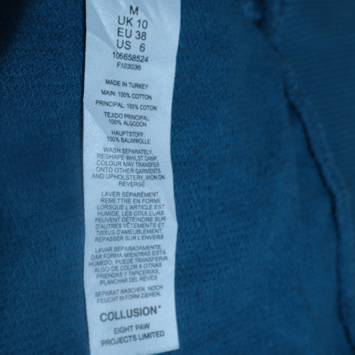 COLLUSION Mens Blue Graphic Pullover Hoodie Size M