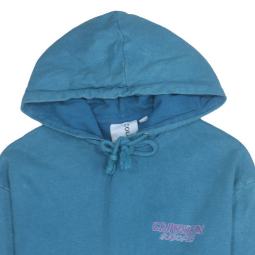 COLLUSION Mens Blue Graphic Pullover Hoodie Size M
