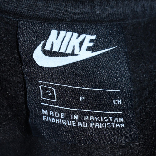 Nike Men's Black Small Crew Neck Pullover Sweatshirt Just Do It Logo