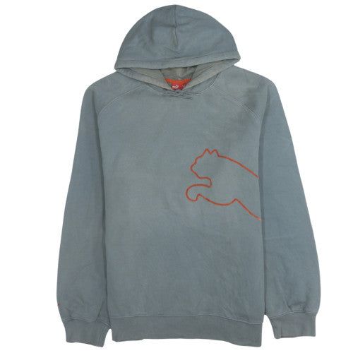 Puma Men’s Grey XL Pullover Fleece Hoodie with Logo Print