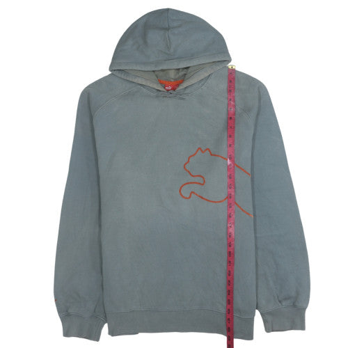 Puma Men’s Grey XL Pullover Fleece Hoodie with Logo Print