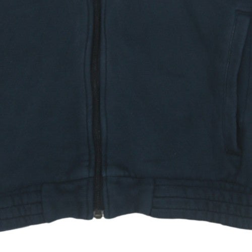Adidas Men's Blue Full Zip Hoodie Size S Logo Sportswear