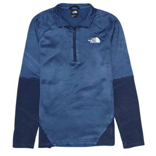The North Face Men's Blue 1/4 Zip Fleece Sweatshirt Size S