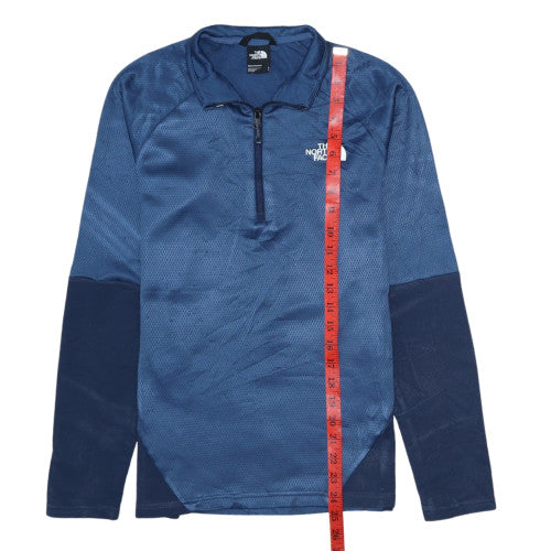 The North Face Men's Blue 1/4 Zip Fleece Sweatshirt Size S
