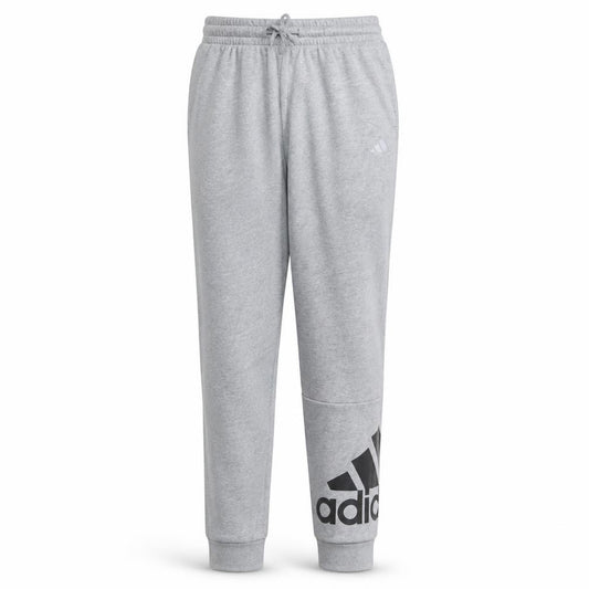 Front view of Adidas Men's Grey M Jogger Sweatpants with Drawstring Waist