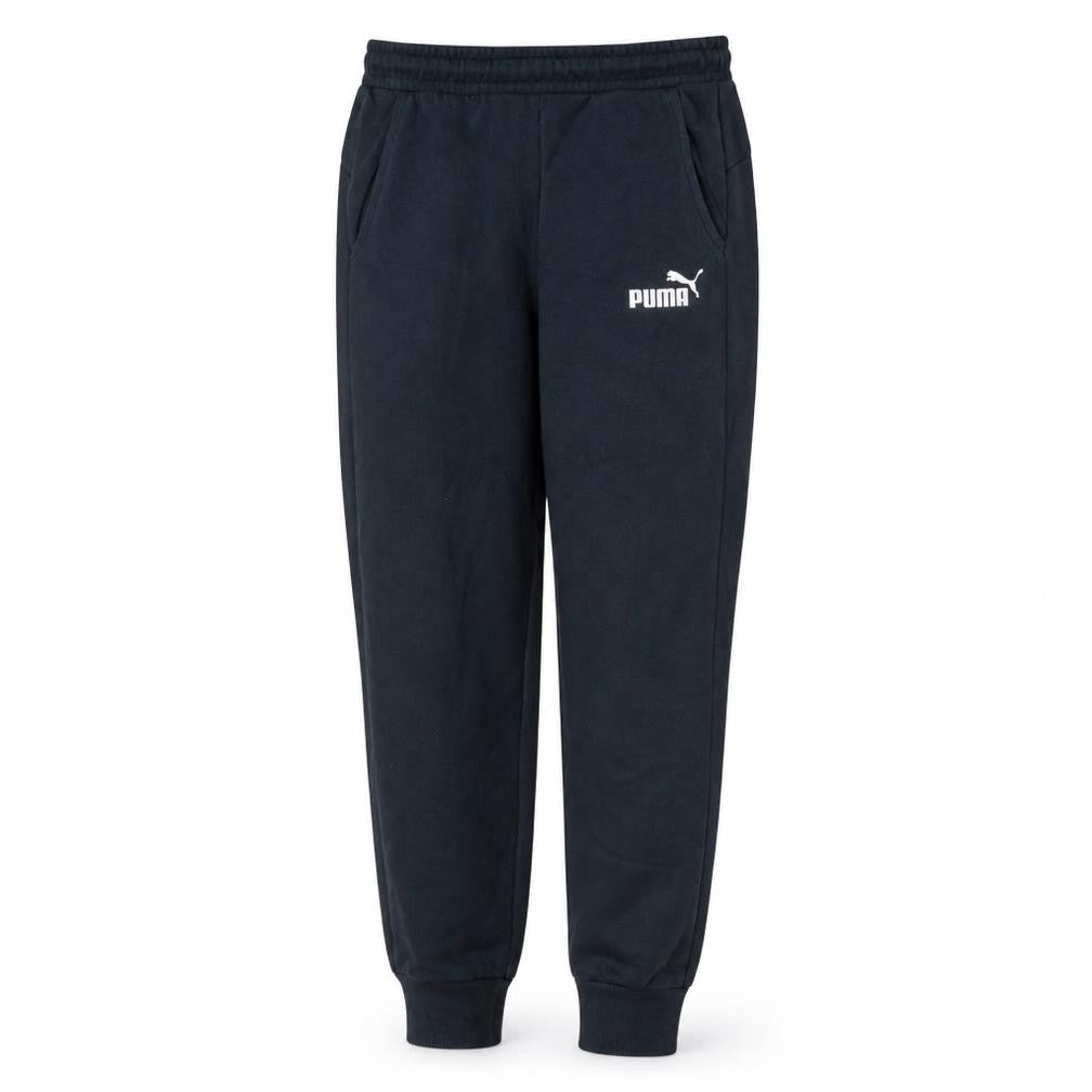 Front view of Puma Men's Black Jogger Sweatpants Fleece Regular Fit, size S