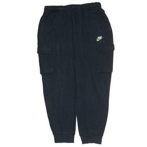 Nike Men's Black Fleece Cargo Jogger Trousers L Activewear