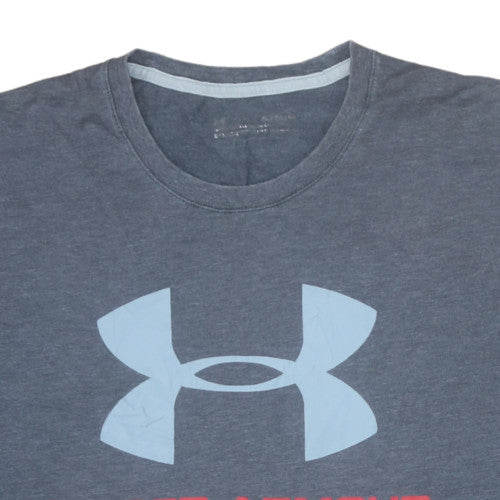 Under Armour Men's Blue Crew Neck Short Sleeve Athletic T-Shirt XL