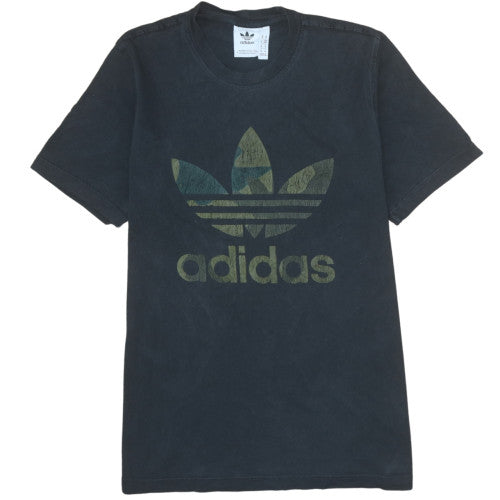 Adidas Men's Black Trefoil Logo Graphic Cotton T-Shirt M