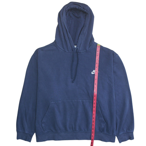 Nike Women’s Blue Pullover Hoodie XXL Cotton Blend Casual Sweatshirt