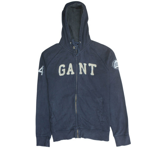 GANT Men's Navy Blue Full Zip Hoodie 2XL Cotton Casual Sweatshirt