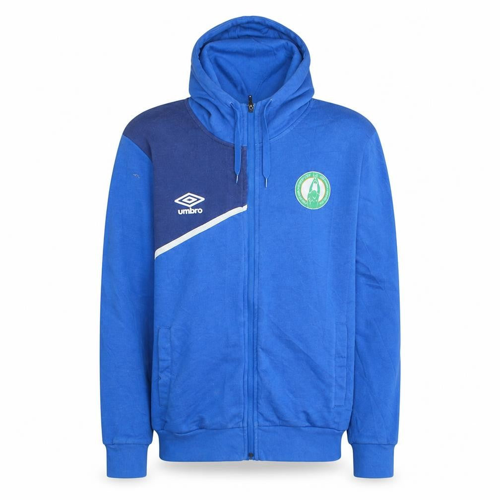 Umbro Men Blue Full Zip Hoodie Size M Sports Football Logo