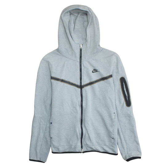 Nike Men Grey Full Zip Hoodie M Lightweight Sportswear
