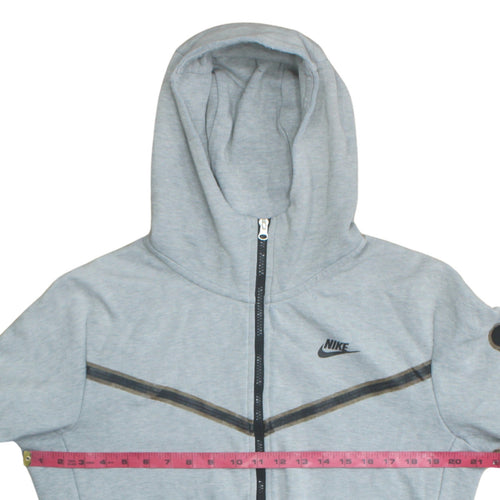 Nike Men Grey Full Zip Hoodie M Lightweight Sportswear