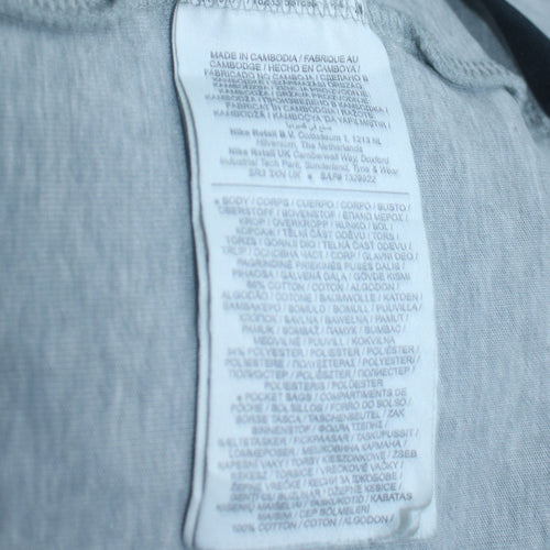 Nike Men Grey Full Zip Hoodie M Lightweight Sportswear