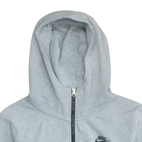 Nike Men Grey Full Zip Hoodie M Lightweight Sportswear