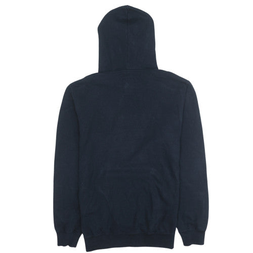 Champion Womens Navy Blue Pullover Hoodie Size M Logo Print Cotton