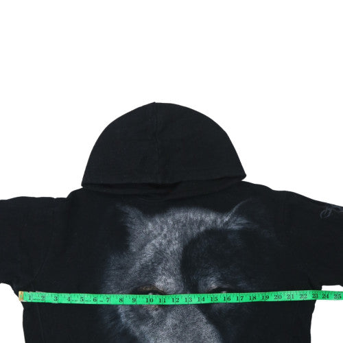 Spiral Men's Black Wolf Graphic Pullover Hoodie Size L