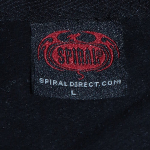 Spiral Men's Black Wolf Graphic Pullover Hoodie Size L