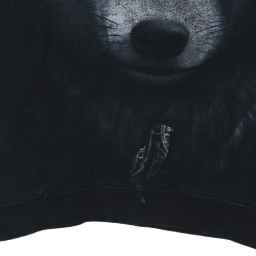 Spiral Men's Black Wolf Graphic Pullover Hoodie Size L