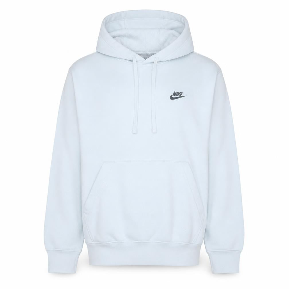 Front view of Nike Men's White Pullover Hoodie Small Regular Fit Fleece