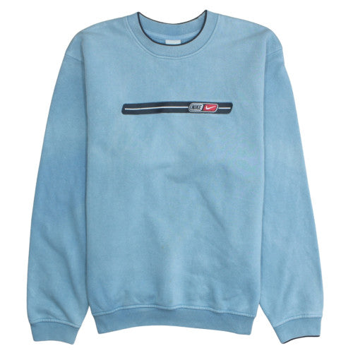 Nike Men's Blue Logo Pullover Crew Neck Sweatshirt Size M