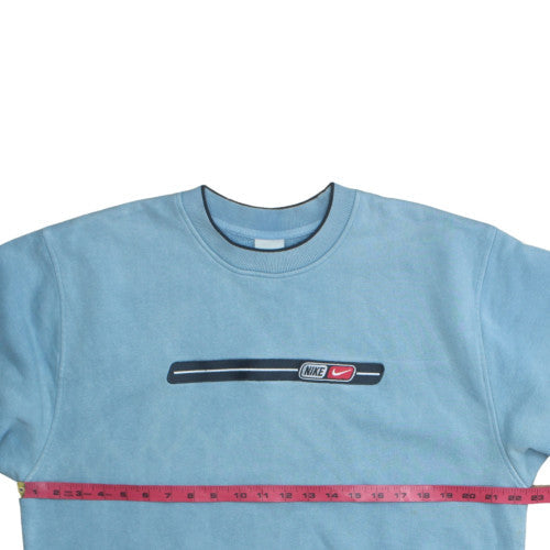 Nike Men's Blue Logo Pullover Crew Neck Sweatshirt Size M