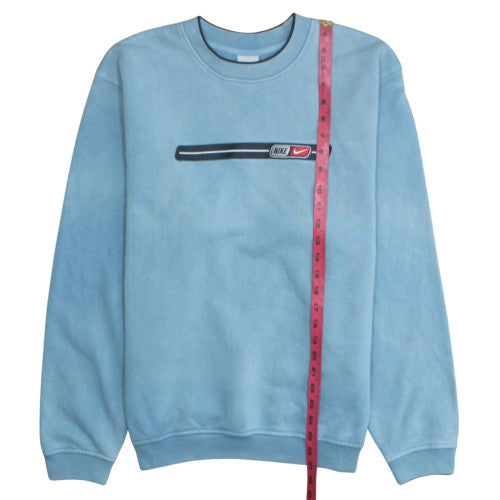 Nike Men's Blue Logo Pullover Crew Neck Sweatshirt Size M