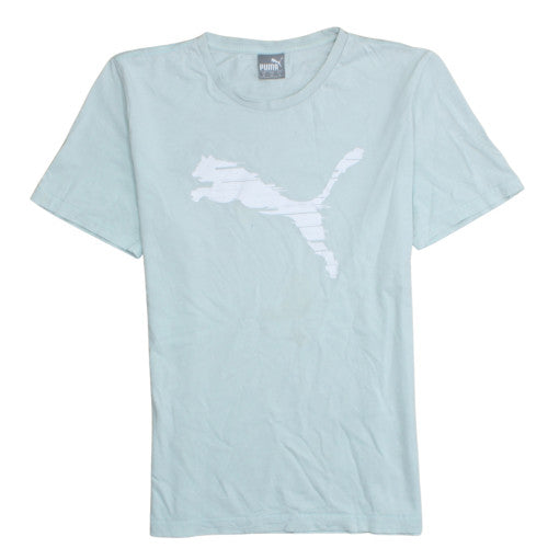 Puma Men's Blue Graphic Logo Sports T-Shirt Size M