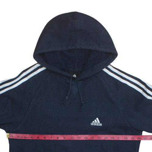 Adidas Men's Blue Pullover Hoodie Medium Regular Fit Sportswear