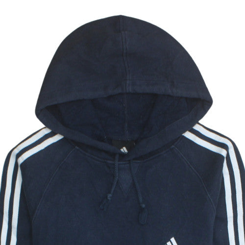 Adidas Men's Blue Pullover Hoodie Medium Regular Fit Sportswear