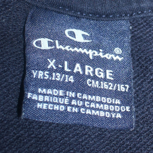 Champion Boys Black Crew Neck Pullover Sweatshirt 13-14 Years