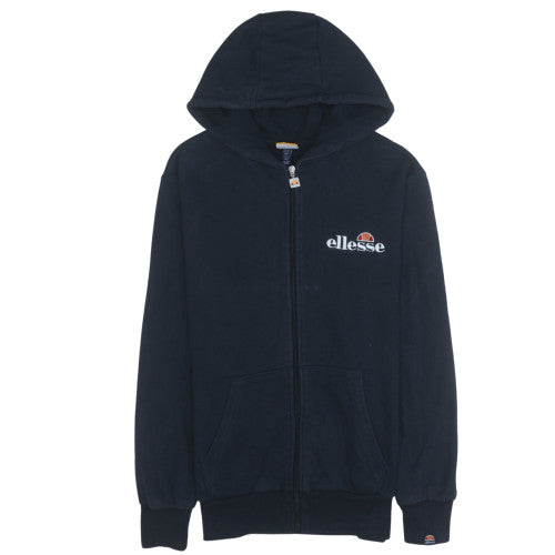 Ellesse Men's Navy Blue Full Zip Hoodie UK L Classic Style