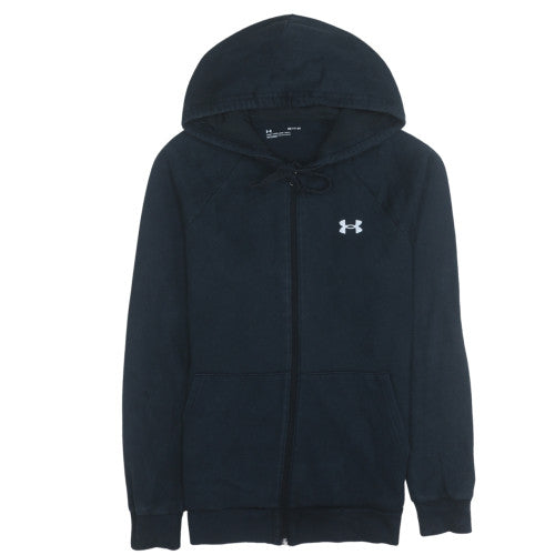 Under Armour Mens Black Full Zip Hoodie Size S Relaxed Fit