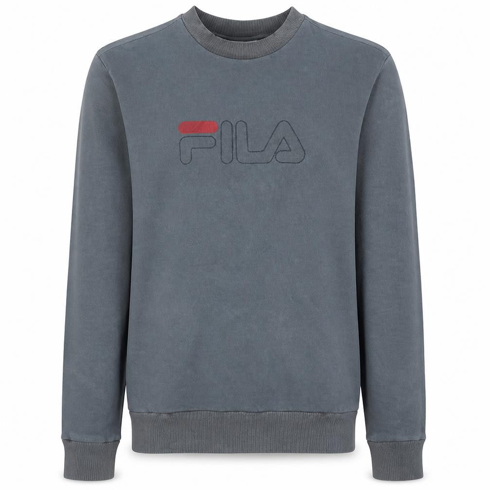 Front view of Fila Men's Grey XS Crew Neck Pullover Sweatshirt