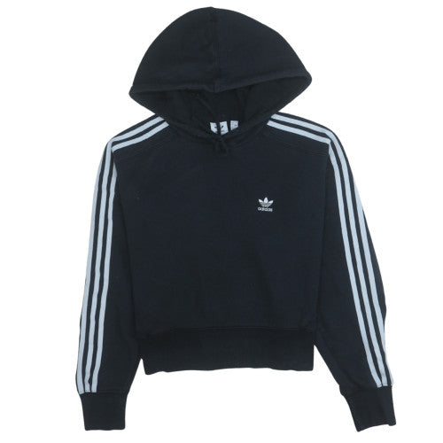 Adidas Women Black Size 8 Hoodie Pullover Hooded Sweatshirt