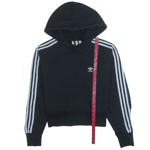 Adidas Women Black Size 8 Hoodie Pullover Hooded Sweatshirt