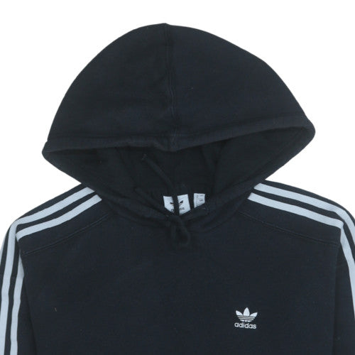 Adidas Women Black Size 8 Hoodie Pullover Hooded Sweatshirt