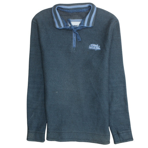 Weird Fish Men's Blue Henley 1/4 Zip Sweatshirt Size M