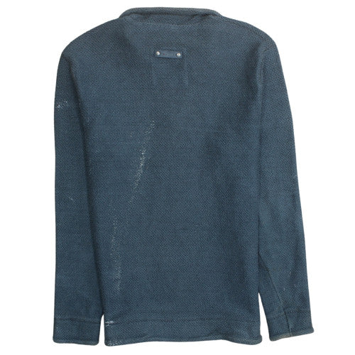 Weird Fish Men's Blue Henley 1/4 Zip Sweatshirt Size M