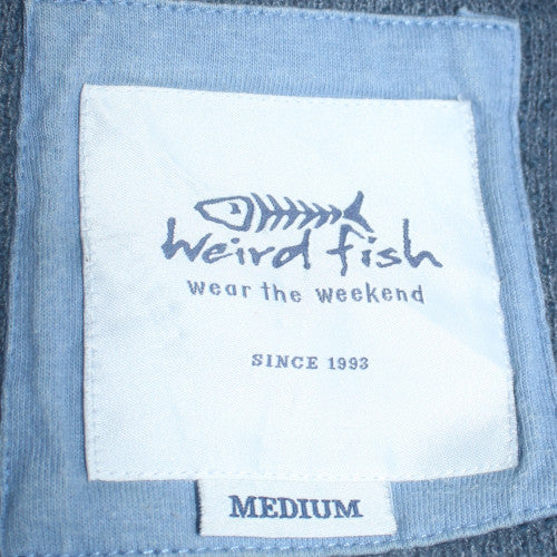 Weird Fish Men's Blue Henley 1/4 Zip Sweatshirt Size M