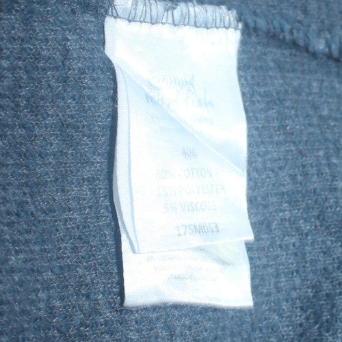 Weird Fish Men's Blue Henley 1/4 Zip Sweatshirt Size M