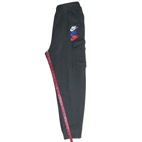 Nike Men's Black Jogger Cargo Trousers Medium Fleece