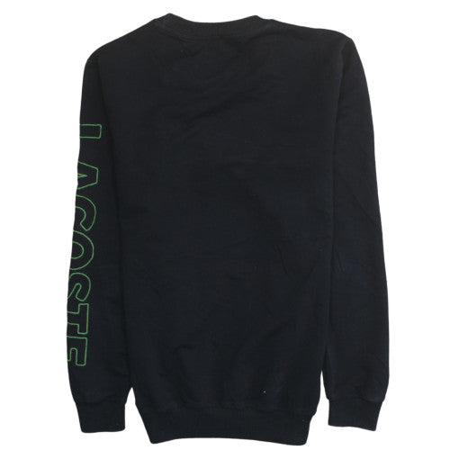 Lacoste Mens Black Crew Neck Pullover Sweatshirt M Regular Fit