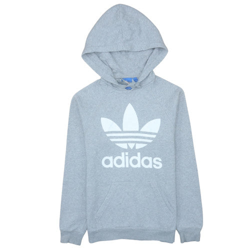 Adidas Men's Grey XS Pullover Hoodie with Logo Graphic