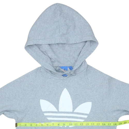 Adidas Men's Grey XS Pullover Hoodie with Logo Graphic